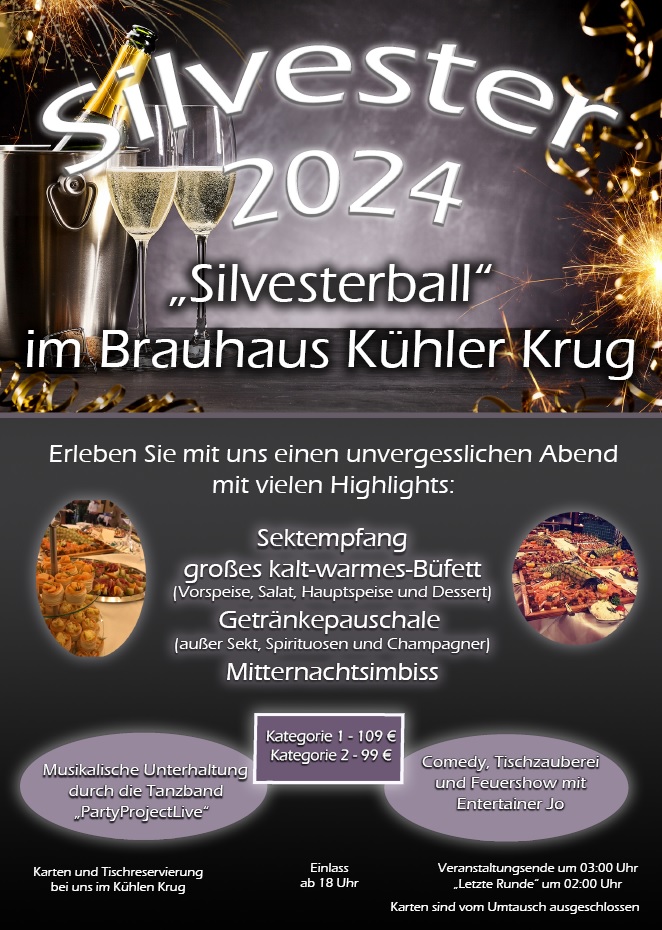 Silvester 2024 Seite 2 Brauhaus Kühler Krug Karlsruhe